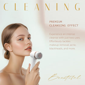 Eliteshine Electric Facial Cleansing Brush in a relaxing bathroom setting