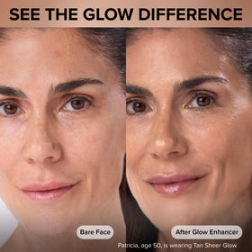Elizabeth Mott Glow support packaging with light-reflecting micro pearls
