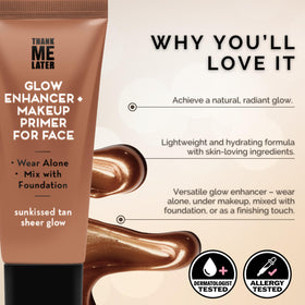 Elizabeth Mott Glow support Tan applied with makeup brush