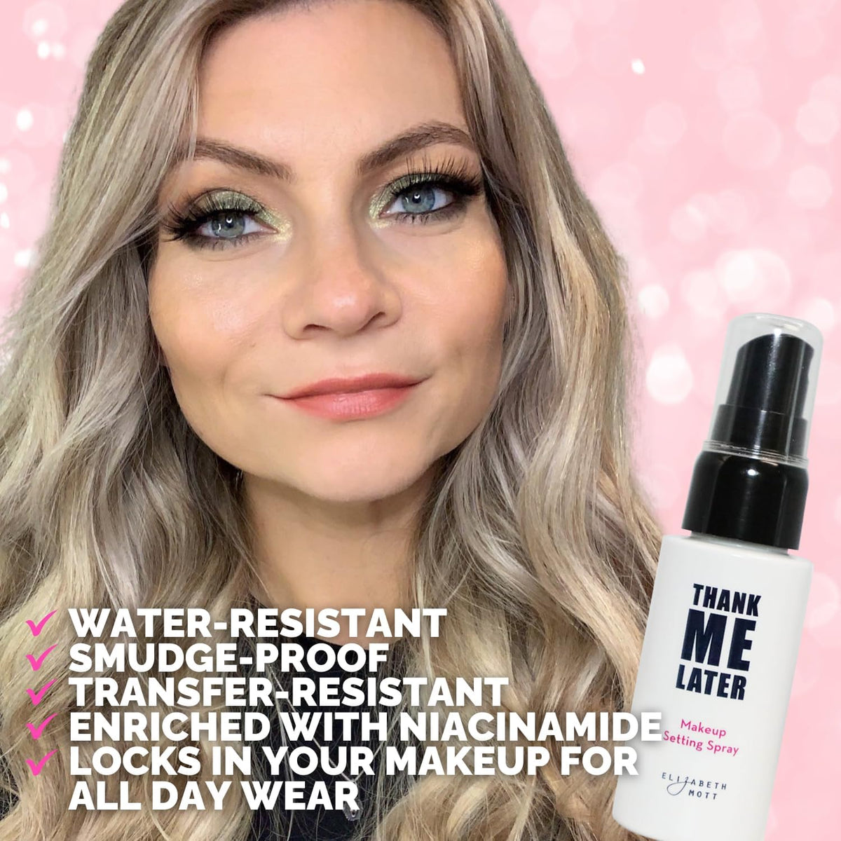 Elizabeth Mott Primer application on skin