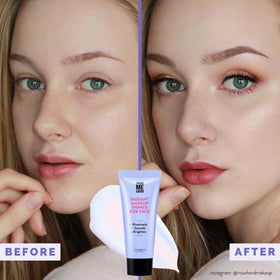 Elizabeth Mott primer in a beauty routine setting