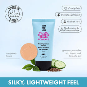 Elizabeth Mott Thank Me Later Blurring Face Primer SPF 30 with green tea leaves