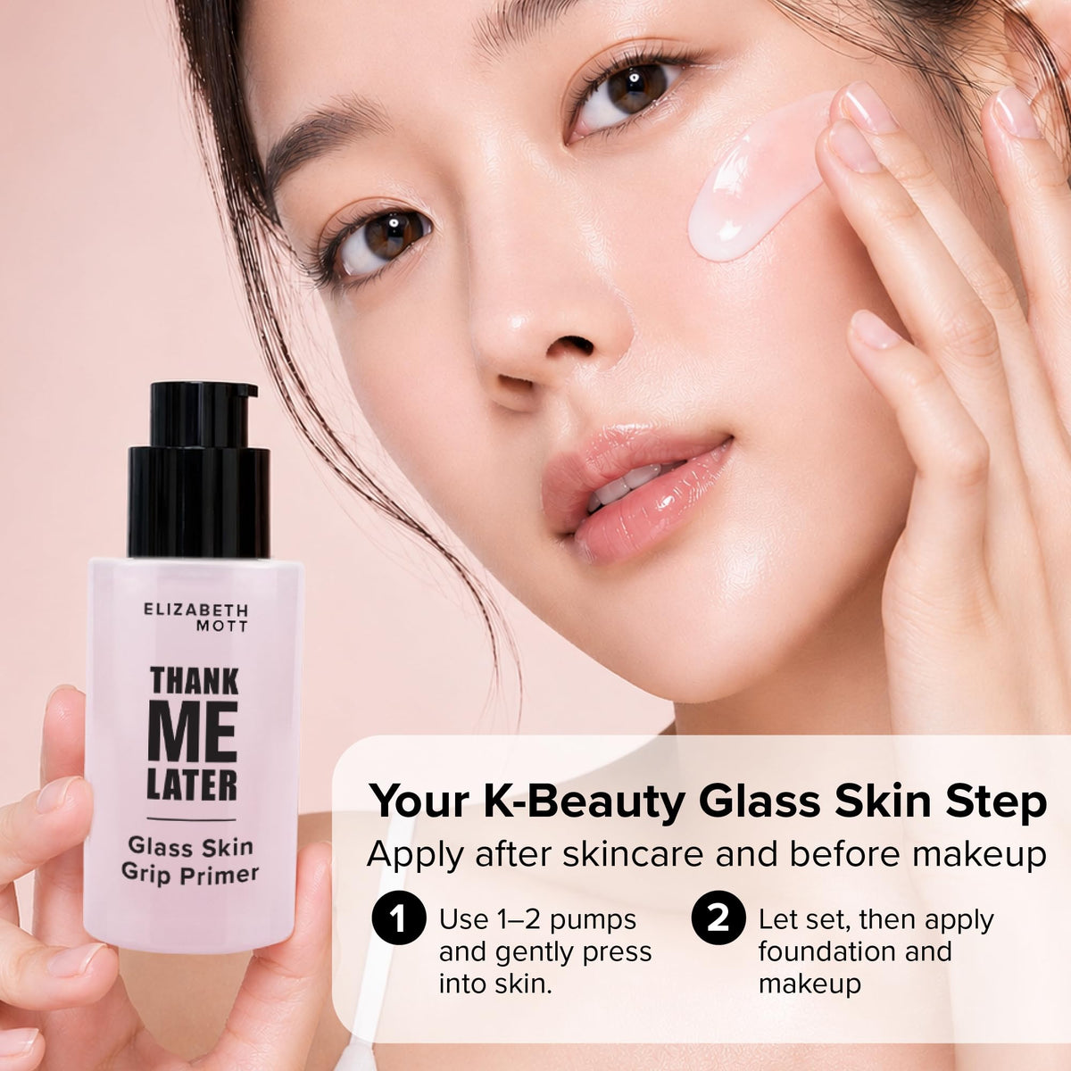 Elizabeth Mott Thank Me Later Primer on a vanity
