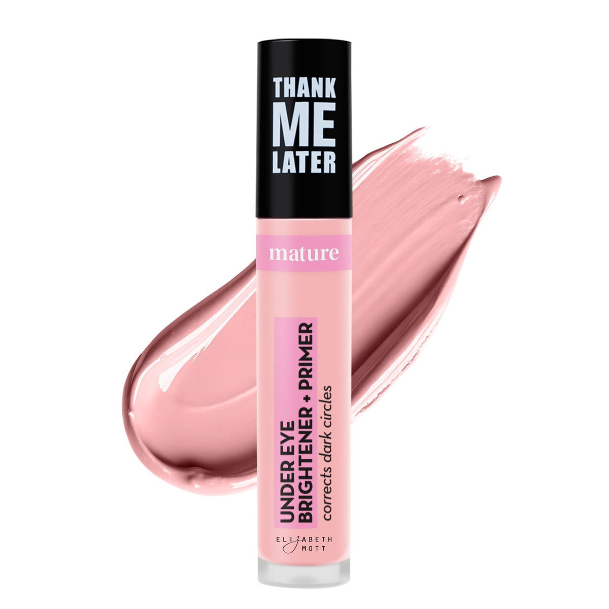 Elizabeth Mott Thank Me Later Under Eye Brightener Base pink tube front view
