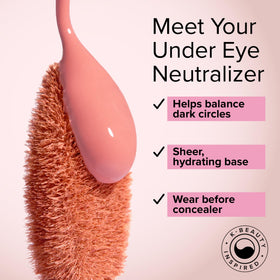 Elizabeth Mott Under Eye Brightener Base pink formula swatch on skin