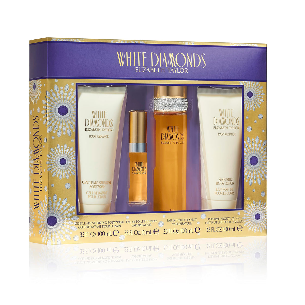 Elizabeth Taylor White Diamonds 4-Piece Gift Set including Eau De Toilette and body care products