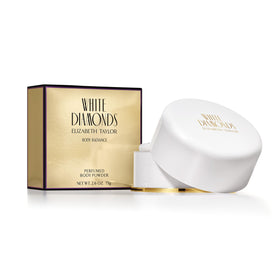 Elizabeth Taylor White Diamonds Body Powder packaging side view