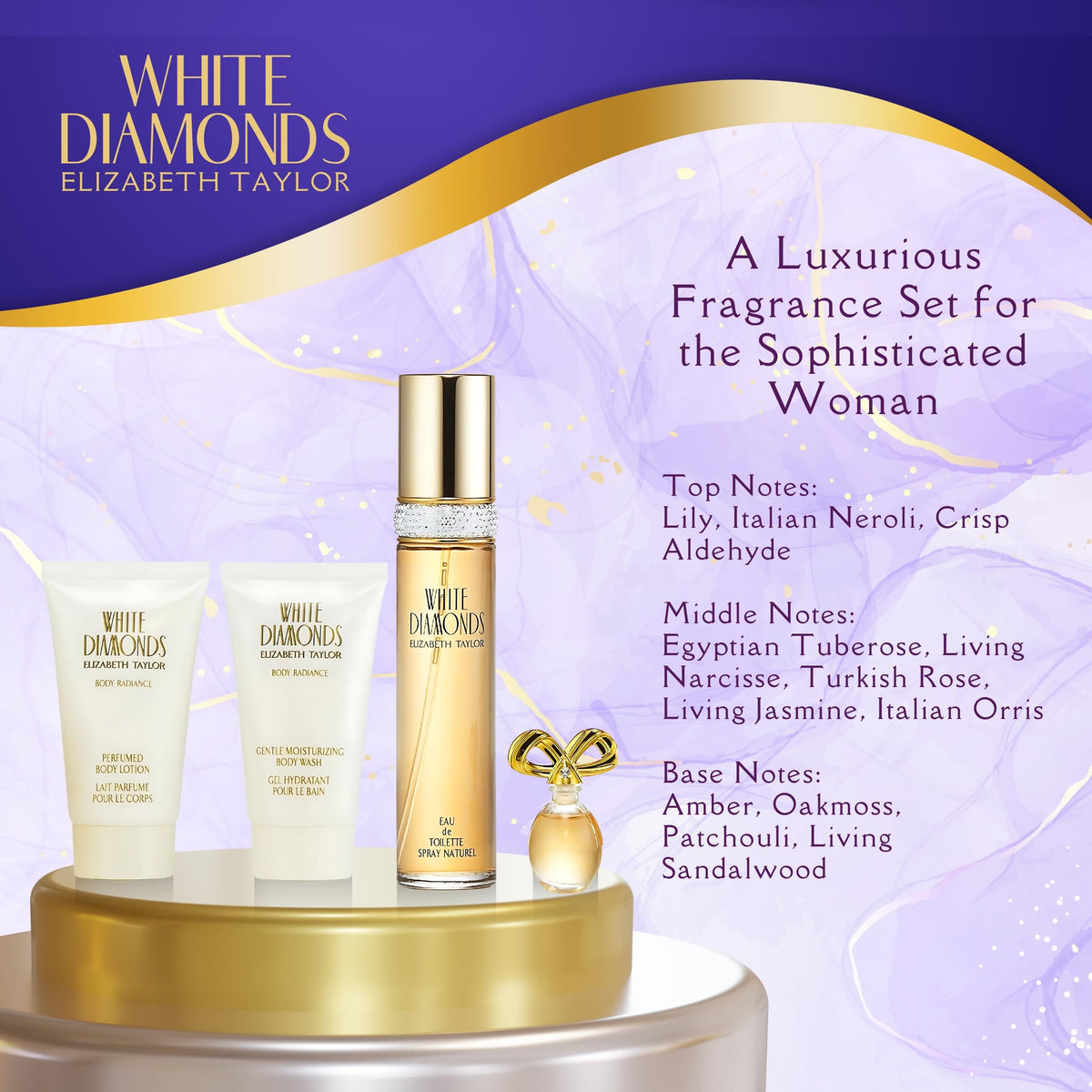 Elizabeth Taylor White Diamonds Gift Set packaging