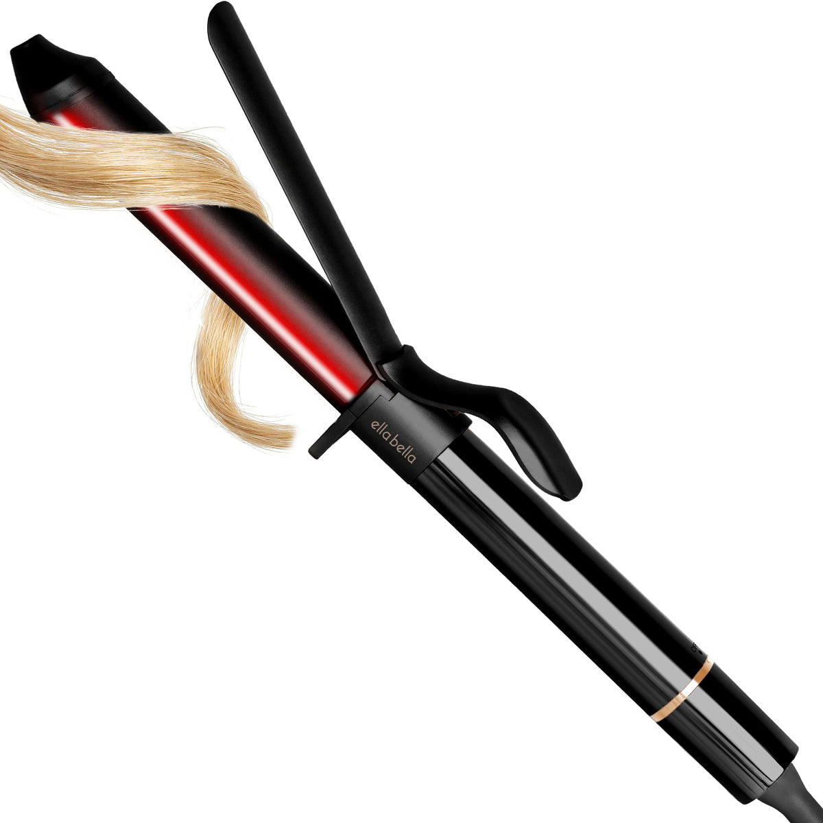ELLA BELLA 1 Inch Curling Iron front view with ceramic wand