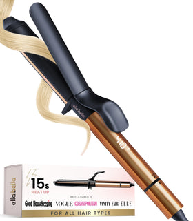 ELLA BELLA 1 Inch Curling Iron front view with digital display