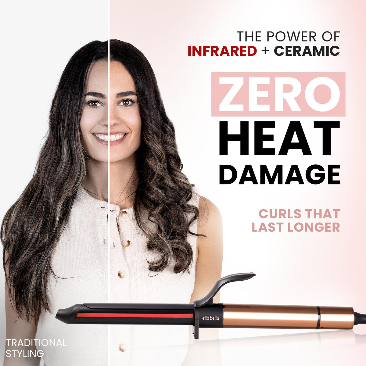 ELLA BELLA Curling Iron heat-resistant carry case