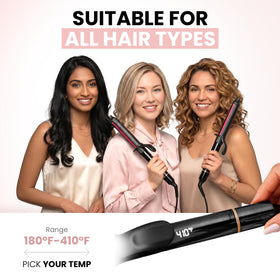 ELLA BELLA Curling Iron in use creating curls on hair
