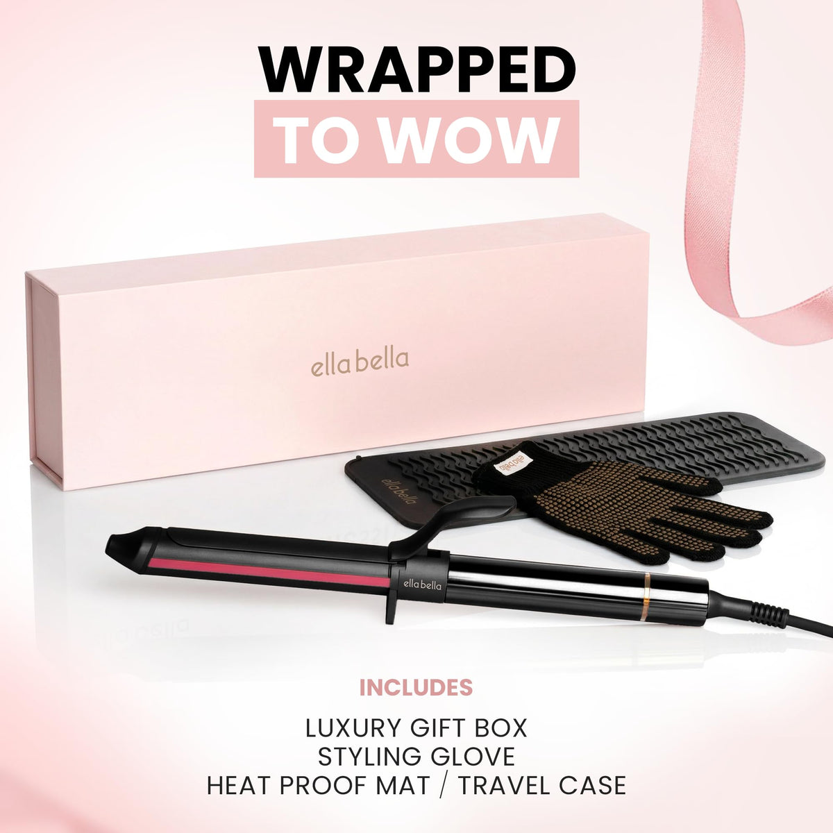 ELLA BELLA Curling Iron packaging with product details