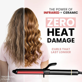 ELLA BELLA Curling Iron side view highlighting ceramic technology