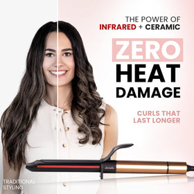 ELLA BELLA curling iron side view with heat mat