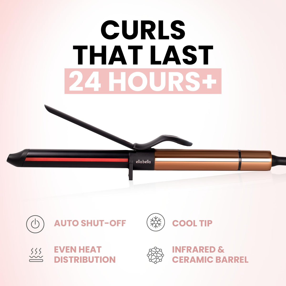 ELLA BELLA Curling Iron with included styling glove