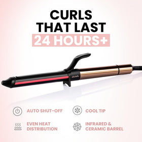 ELLA BELLA curling iron with styling glove and case
