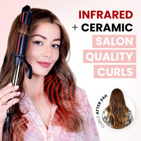 ELLA BELLA curling iron with styling glove and heat resistant mat