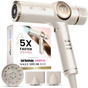 ELLA BELLA Ionic Hair Dryer front view with diffuser