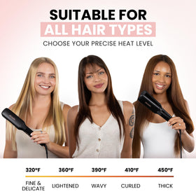 ELLA BELLA Titanium Flat Iron in a lifestyle setting