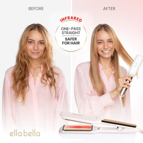 ELLA BELLA Titanium Flat Iron side view showing titanium plates
