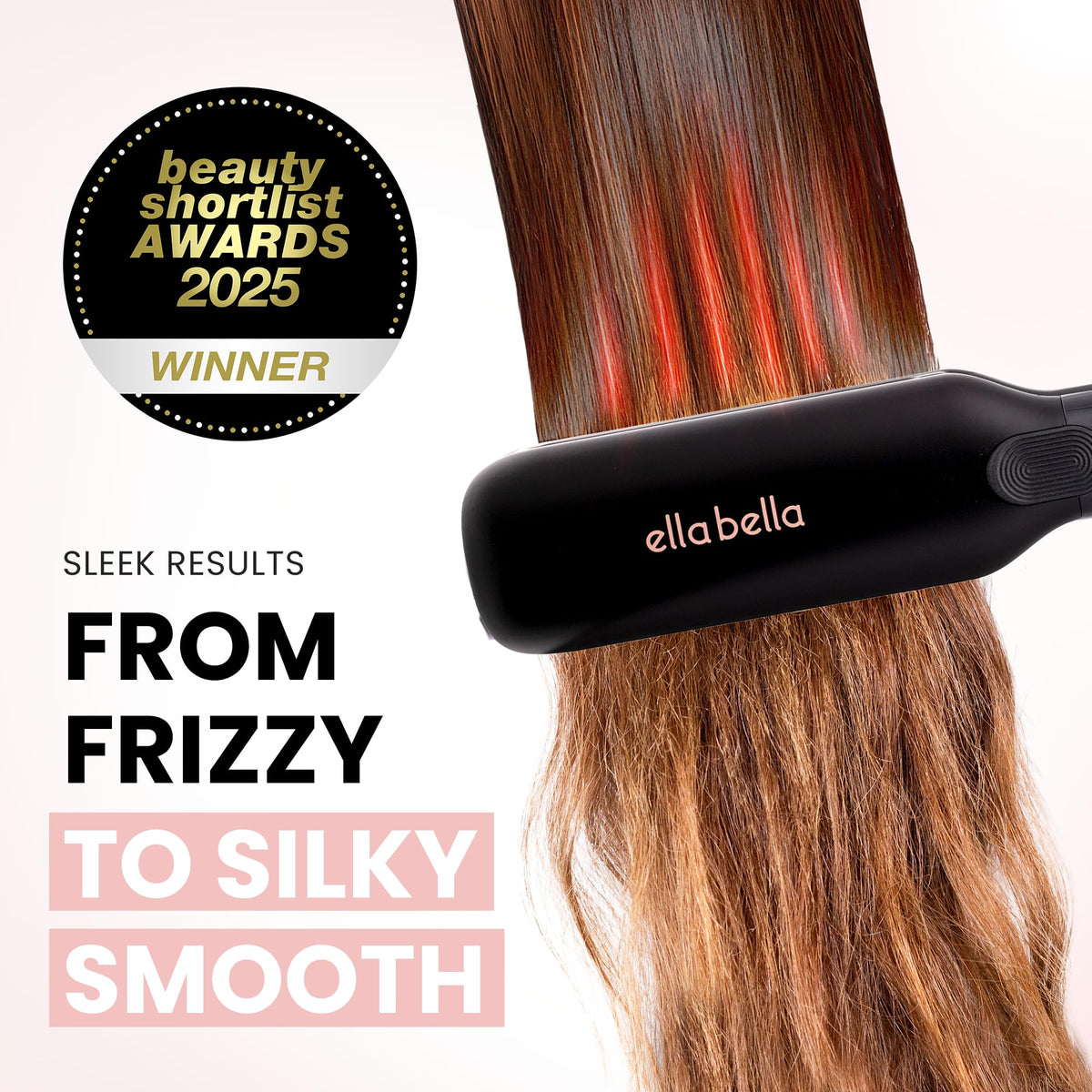 ELLA BELLA Titanium Flat Iron with 360-degree swivel cord