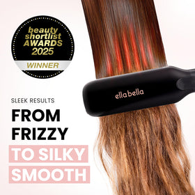 ELLA BELLA Titanium Flat Iron with 360-degree swivel cord