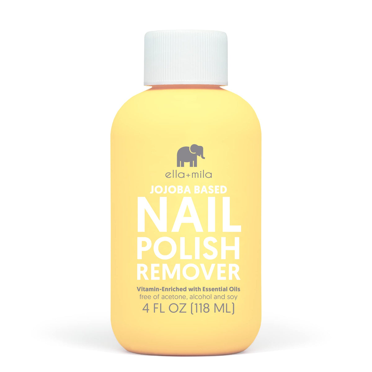 ella+mila Jojoba Nail Polish Remover 4 fl oz front view