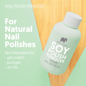 ella+mila Soy Nail Polish Remover in a beauty setup