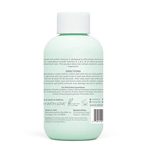 ella+mila Soy Nail Polish Remover on a nail care table