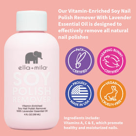 ella+mila Soy Nail Polish Remover with lavender scent