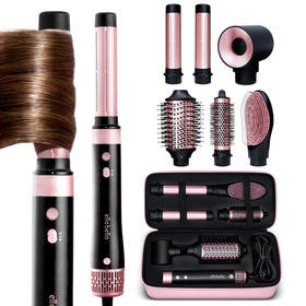 ELLABELLA 6 in 1 Hot Air Styler front view with attachments