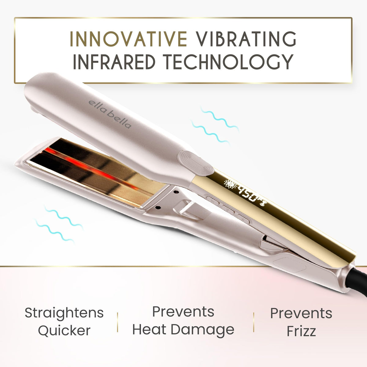 ELLABELLA Flat Iron with Infrared technology highlighted