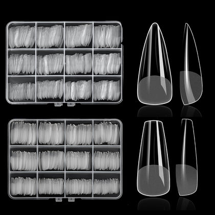 ELLEWIN 480PCS clear false nails set front view