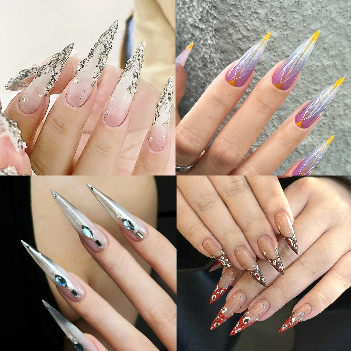 ELLEWIN clear false nails in various sizes
