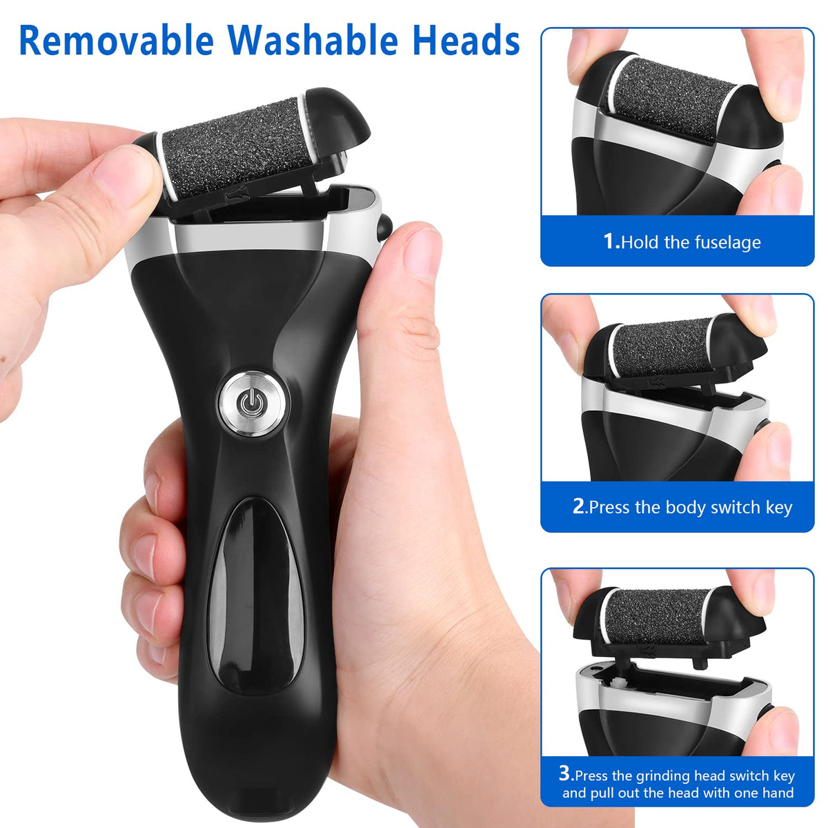 Elmchee Electric Foot Callus Remover with cleaning brush