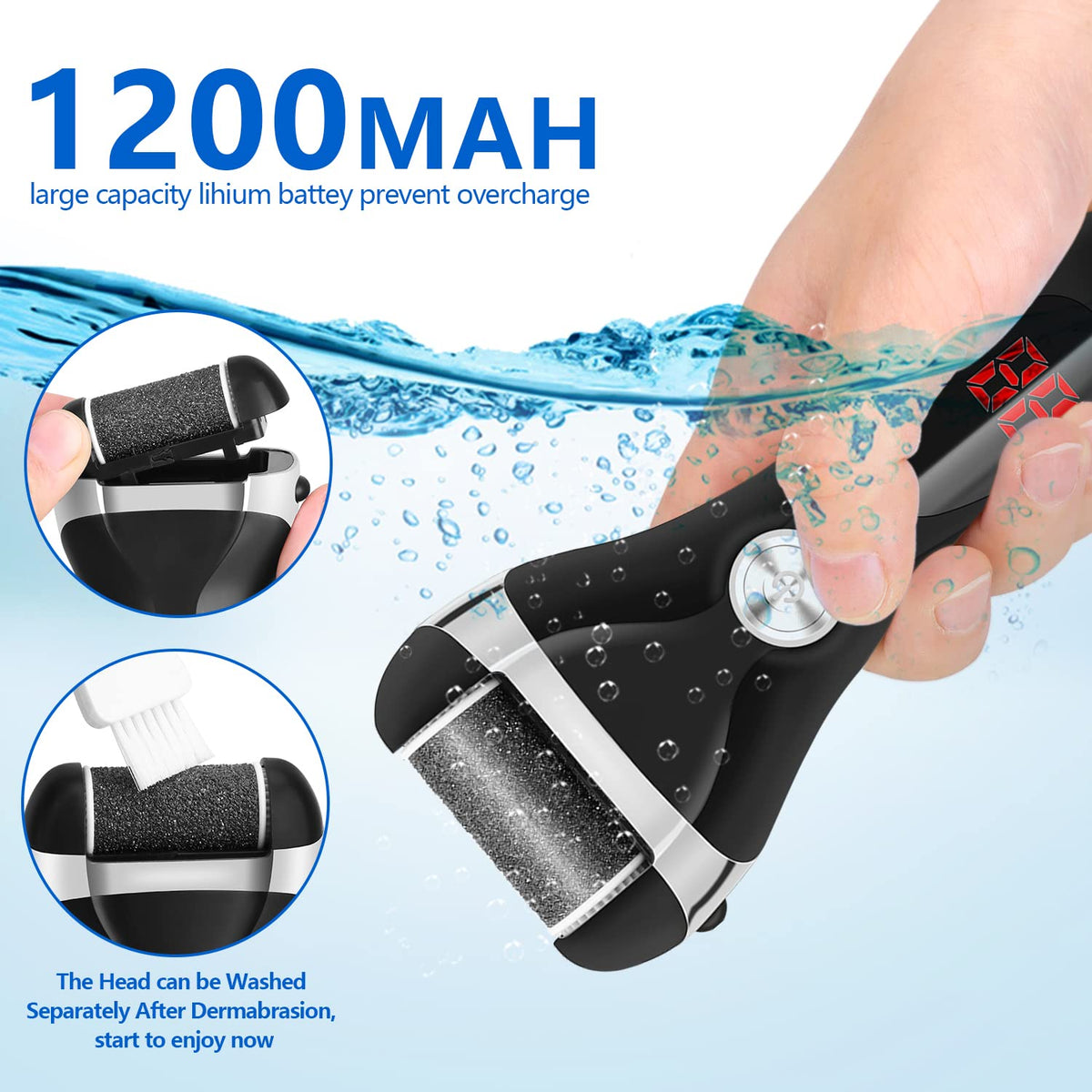 Elmchee Electric Foot Callus Remover with USB charging cable