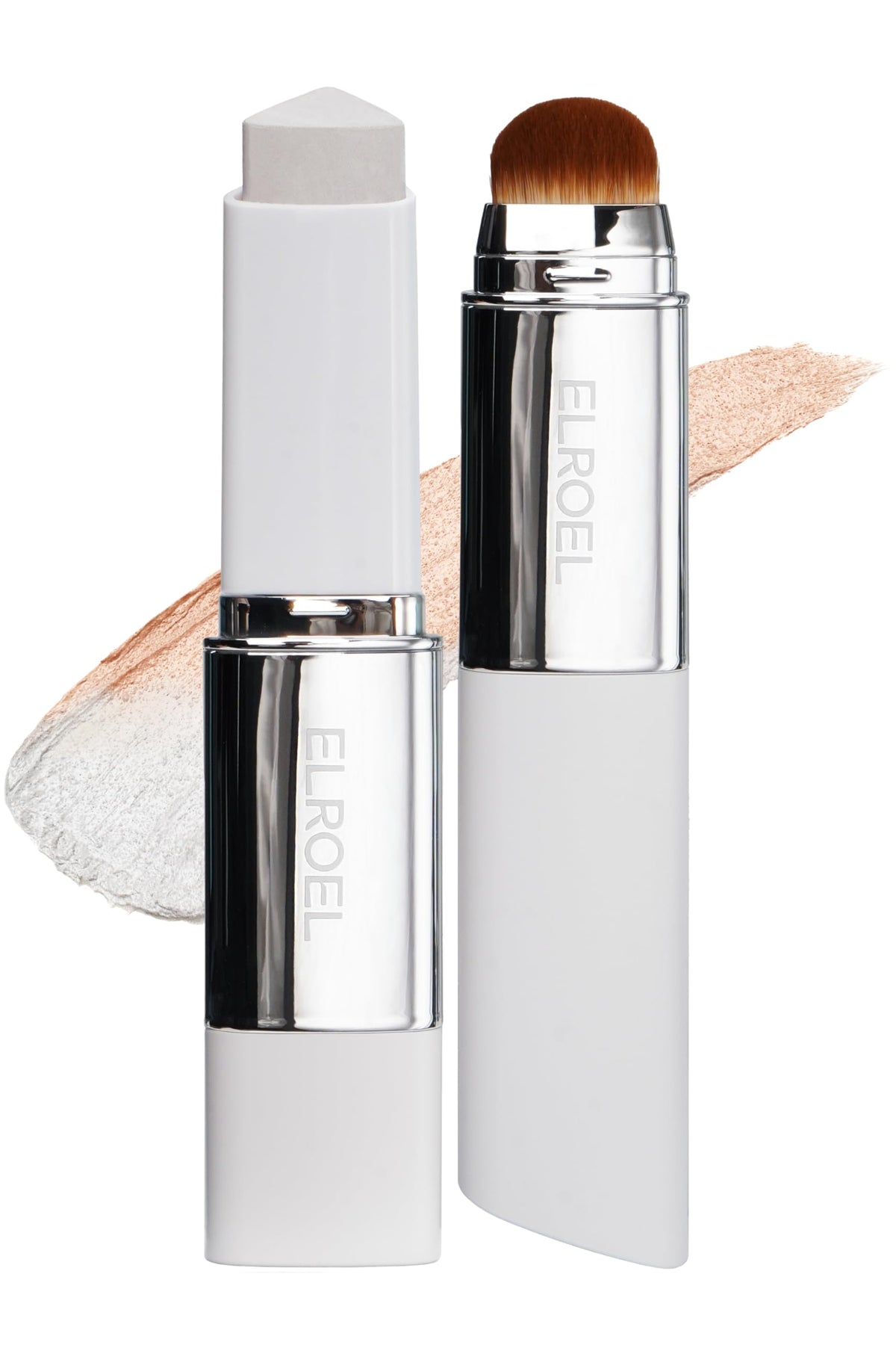 ELROEL Blanc Cover Stick V White front view with brush