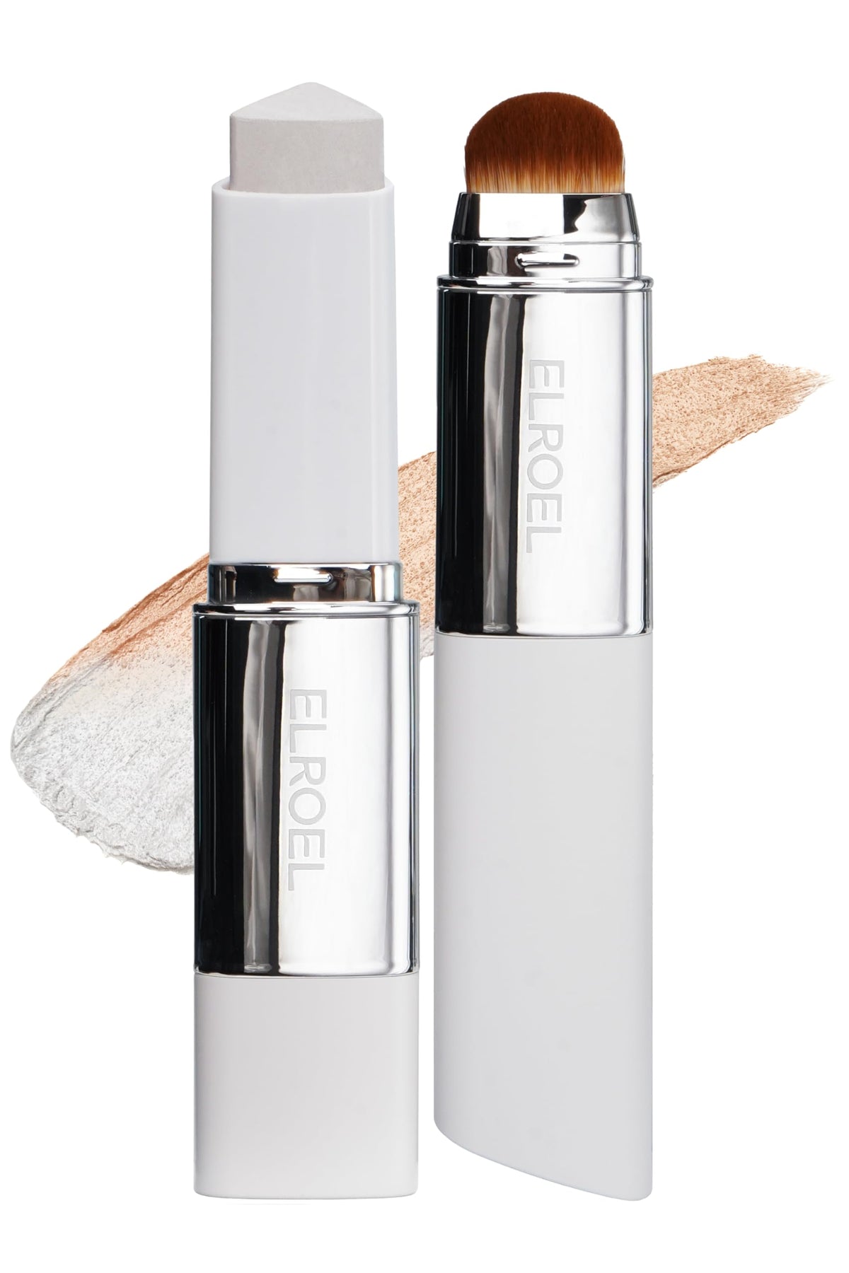 ELROEL Blanc Cover Stick V White front view with brush
