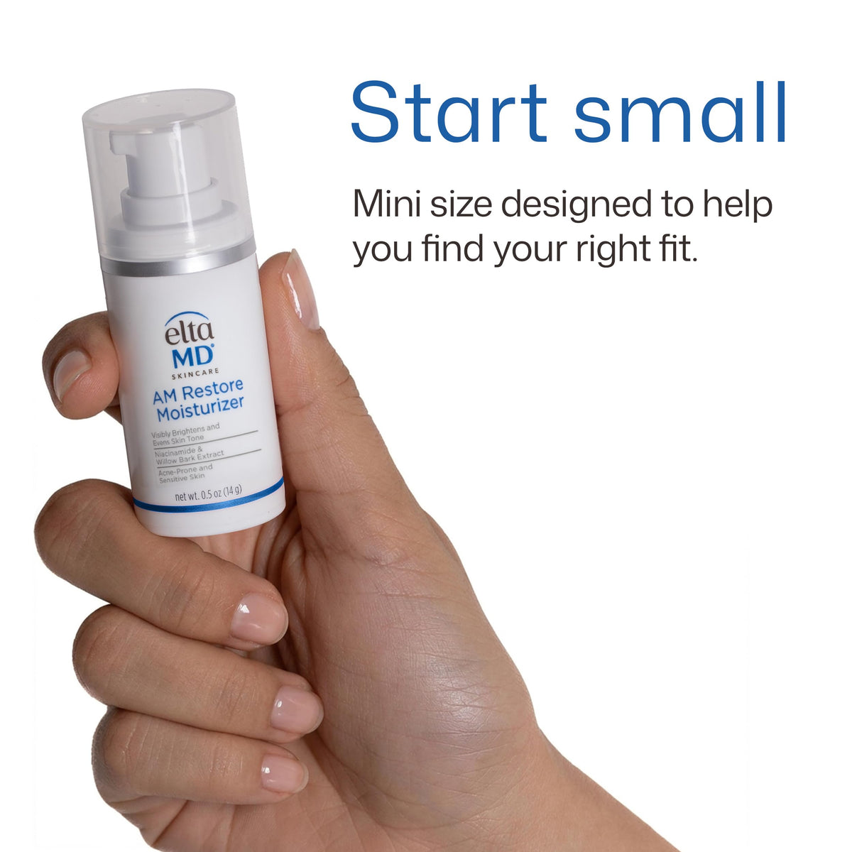 EltaMD AM Restore Daily Facial Moisturizer 0.5 oz pump bottle