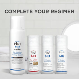 EltaMD AM Restore Daily Facial Moisturizer application on skin
