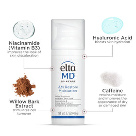 EltaMD AM Restore Daily Facial Moisturizer in a travel bag