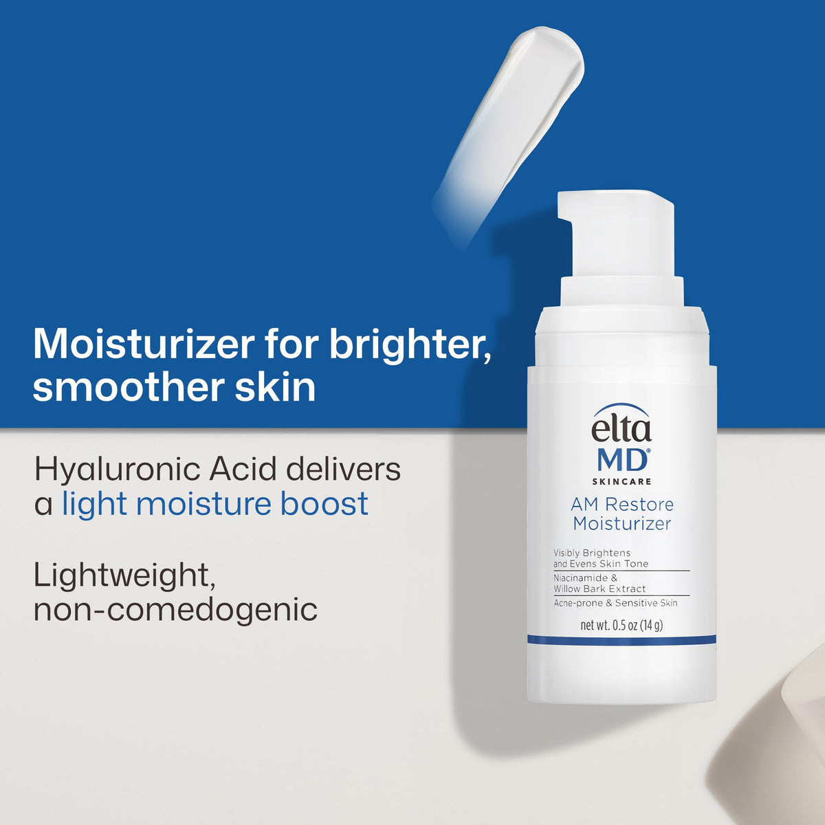 EltaMD AM Restore Daily Facial Moisturizer on a bathroom counter