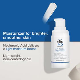 EltaMD AM Restore Daily Facial Moisturizer on a bathroom counter