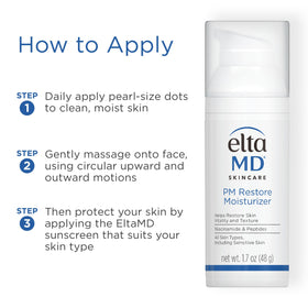 EltaMD PM Restore Night Moisturizer 1.7 oz in a skincare routine