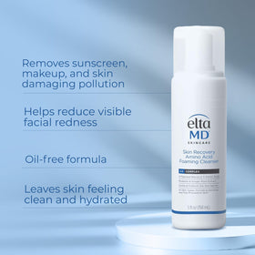 EltaMD Skin Recovery Amino Acid Foaming Cleanser 5 oz back view