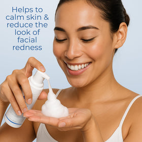 EltaMD Skin Recovery Amino Acid Foaming Cleanser with soft towel