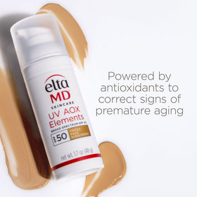 EltaMD UV AOX Elements Tinted Mineral Face Sunscreen SPF 50 in skincare routine