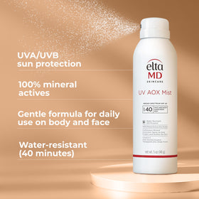 EltaMD UV AOX Mist 100% Mineral Sunscreen Spray back view