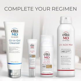 EltaMD UV AOX Mist 100% Mineral Sunscreen Spray texture on skin